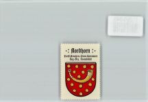 48527 W4460 Nordhorn - Vignette Wappen Kaffee Hag ca 1920-1940