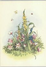 Feldblumen - sign Jaabs - Spenden AK zu Gunsten der Zivil-Blinden Blinde Künstlerkarte
