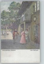 Wiener Kunst Nr. 1943 - Dreimädelhaus sign Riedel Schubert, F.