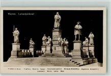W6520 Worms Lutherdenkmal Foto Ak Luther