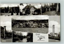 74864 W6951 Trienz - Ortsansichten Schulhaus Kapelle Denkmal Ortsbrücke Kirche Gesamtansicht Mehrfachaufnahme