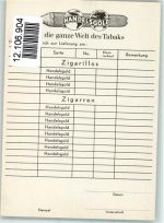Werbung - Handelsgold, Drucksache, Bestellkarte Arnold Andres Zigarrenfabrik , Boxdorf Zigarre