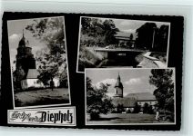 49356 W2840 Diepholz - Kirche Ortsansichten Brücke 3-Bildaufnahme
