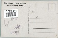 Zahme Löwin Suleika mit Fräulein Hilde Löwe