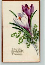 Geburtstag - AK Blume 1919