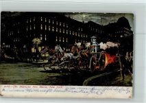 The Midnight Fire Alarm, New York 1907 AK Feuerwehr