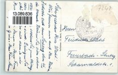 72175 W7242 Dornhan 1955 Gebrauchsspuren Pension Friedrichshof AK