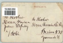 W1000 Berlin Mitte Ereignis - Fahnenweihe d. Kath. Jüngl. Verein b. Safra Fahne 1913 Gebrauchsspuren