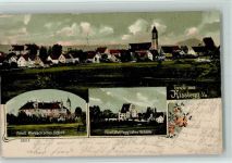 88353 W7964 Kißlegg 1905 Gebrauchsspuren Schloß, Teilansicht