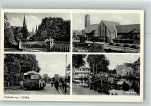 26121 W2900 Oldenburg 1961 - Bahnhof Schloßgarten Elektrobus Am Stau