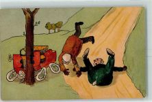 Verlag K. & B.D. Serie 545 AK Auto Humor Künstlerkarte