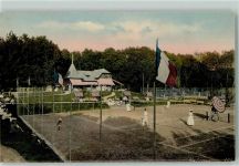 Houlgate Sporting Club Haus und Tennis Plätze mit Spielern AK Tennis 1918