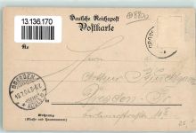 Lausche 1904 Lithographie Post- und Telegraphen-Hilfsstelle