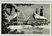 86650 W8853 Wemding - Frohe Festtage Kirche Winter Schnee Glocken Omnibus