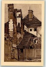 84489 W8263 Burghausen , Salzach Künstlerkarte Am Schwurfinger sign. Franz Ermer 1913