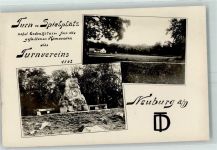 86633 W8858 Neuburg a d Donau - Turn- und Spielplatz Gedenkstein gefallener Kameraden des Turmvereins