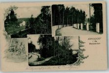 01477 O8143 Arnsdorf b Dresden 1918 Gebrauchsspuren Bahnhof ? Eisenbahnlinie AK