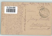 01477 O8143 Arnsdorf b Dresden 1918 Gebrauchsspuren Bahnhof ? Eisenbahnlinie AK