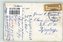 Parole Hundert! Soldatenbrief Tiere vermenschlicht Uniform sign Frosch 1909 Künstlerkarte