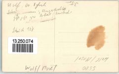 56841 W5580 Wolf , Mosel Privatfoto AK Radfahrerin Ort handschriftlich