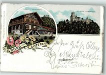 98617 O6100 Meiningen 1898 Lithographie Meierei Landsberg Schloß Landsberg