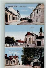 3710 Ziersdorf 1917 - Hauptstraße, Partie beim Bahnhof AK