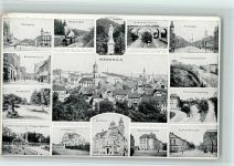 08412 O9620 Werdau , Sachs - Marktplatz Reichenbacherstraße Stadtpark Johannisplatz Kriegerdenkmal Lutherhaus Werdauer Wald Rathaus Leubnitzer Viadukt Kgl Amtsgericht Crimmitschauerstraße Schützenhausberg Bahnhofstraße