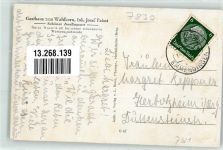79367 W7831 Weisweil , Breisgau - Gasthaus Zum Waldhorn Josef Faisst Ort lt. Stempel