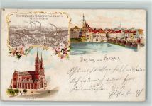 Basel Bâle Hoffmann´s Stärkefabriken Salzufeln Litho Hoffmann´s Stärke Gebrauchsspuren
