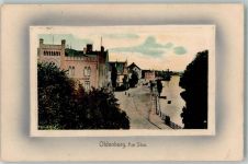 26121 W2900 Oldenburg 1918 Prägedruck Am Stau Passepartout Feldpost Kgl. Reserve LazarettI
