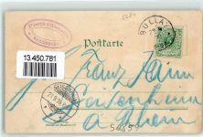 56859 W5584 Alf 1898 Lithographie Ruine Marienburg Marienberg Gruss Brücke Raddampfer Reben