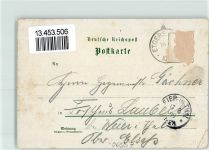 06507 O4302 Bad Suderode 1899 Gebrauchsspuren Hotel Belvedere Lithographie