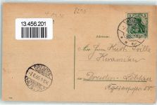 01936 O8293 Königsbrück 1906 Lithographie Ratskeller Schloss-Straße Kirche