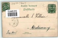 61250 W6390 Usingen 1900 Gebrauchsspuren Lehrerseminar Landratsamt Kreishaus Kaiserl. Postamt Real- und Mädchen-Schule Bahnhof Lithographie