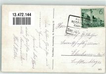 94342 W8444 Straßkirchen a d Donau - Bahnpost Passau Regensburg Zug 451 10.4.40 Hauptstraße Kriegerdenkmal Schafe Oldtimer WK II Unterschrift
