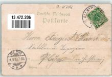 06542 O4702 Allstedt 1899 Lithographie Schloss Bahnhof Rathaus