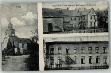 08412 O9620 Werdau , Sachs - Kirche Schule Gasthaus Markert Selingstedt