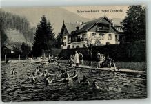 83250 W8215 Marquartstein - Schwimmbassin Hotel Gustapfel Schwimmbad Ruderboot Bademode