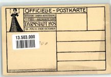 W6100 Darmstadt Arbeiterhaus Merkel Dalsheim Hessische Landes Ausstellung 1908 Kunstgeschichte Darmstadt