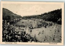 99636 O5235 Rastenberg Foto AK Schwimmbad Volleyballspieler Sprungturm
