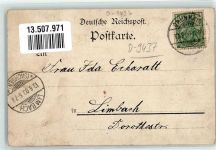 08344 O9437 Grünhain 1900 Lithographie Genesungsheim Singvögel