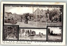 04571 O7209 Rötha - Gasthaus Trachenau K. Möbius Waldweg Dorfteich Wehr