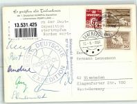 Gruß der Teilnehmer Erste Deutsche Expedition Expedition Nordpol 1966 Autograph