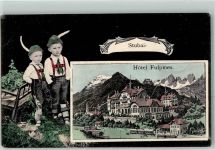 6166 Fulpmes Gebrauchsspuren Kindertracht Hotel Fulpmes Stubai Eisenbahn Bahnhof