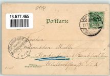 64646 W6148 Heppenheim Bergstraße 1896 Lithographie Gasthaus zum Halben Mond Verlag Ottmar Zieher-München
