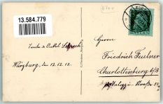 W8700 Würzburg 12.12.12. Datumskarte Lithographie / Künstlerkarte