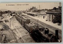 60200 Compiegne 1914 Foto AK Bahnhof Eisenbahn Dampfzuglok Feldpost WK I Nr. 21