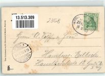 24568 W2358 Kaltenkirchen , Holst 1905 - Marktplatz Unter der Eiche Bahnhof Bahnhofstraße Bahnpost Altona
