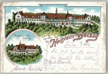 14806 O1820 Belzig 1922 Lithographie Heilstätte Belzig Bleichröder'sche Stiftung Inflationsporto