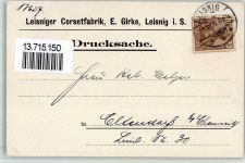 04703 O7320 Leisnig 1906 BOAKC Lithographie Leisniger Corset-Fabrik E. Girke Katalogangebot